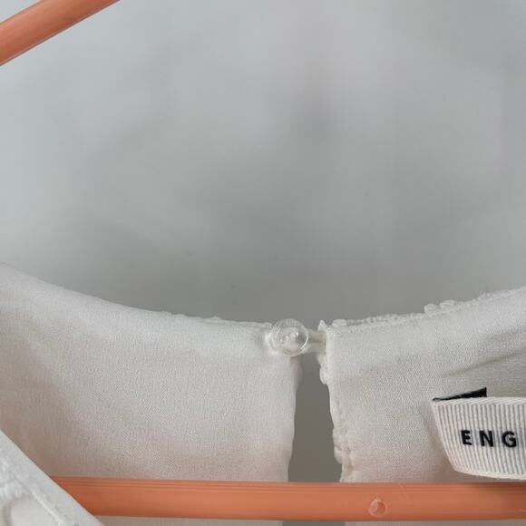 ENGLISH FACTORY Dress Size 1X White Eyelet Mixed Media Bridal Wedding Shower NWT - Picture 5 of 12